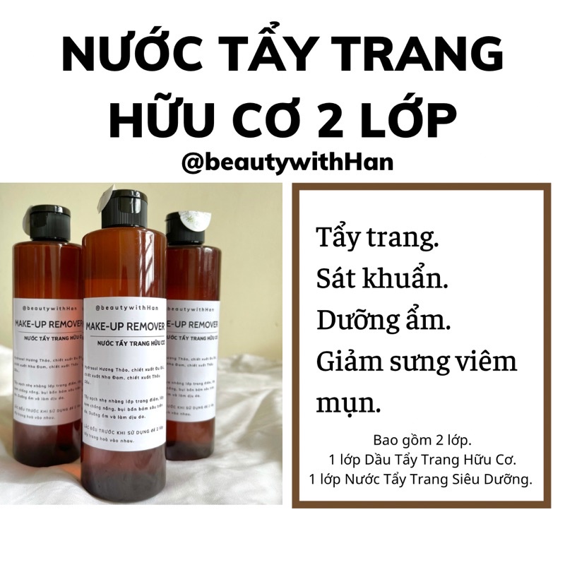 Nước tẩy trang hai lớp @beautywithHan