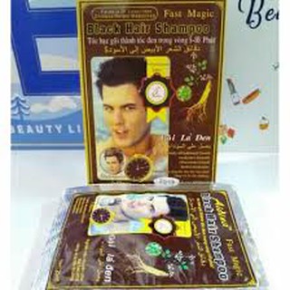 Dầu gội nhuộm đen tóc Black hair shampoo gội là đen