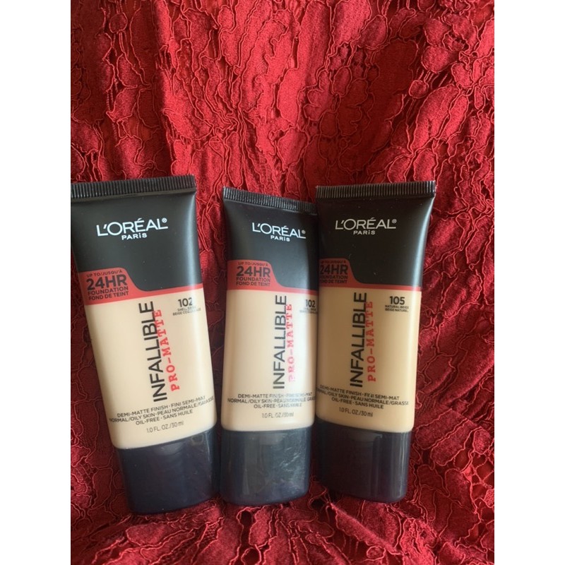 nền Loreal infalliable pro matte đủ tone