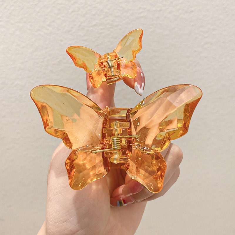 Kẹp Tóc Hình Bướm Trong Suốt Thời Trang Hàn Quốc 2 Kích Thước