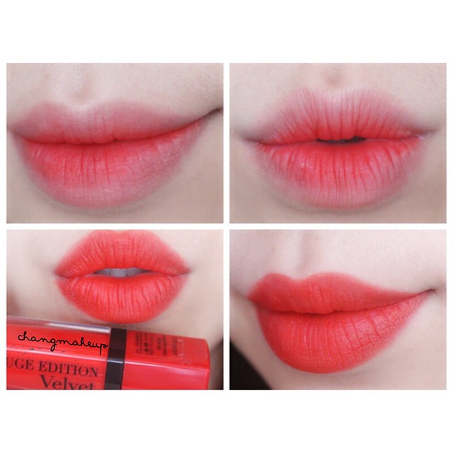 Son kem lì Bourjois Rouge Edition Velvet Hot Pepper – 03 màu đỏ cam thời thượng