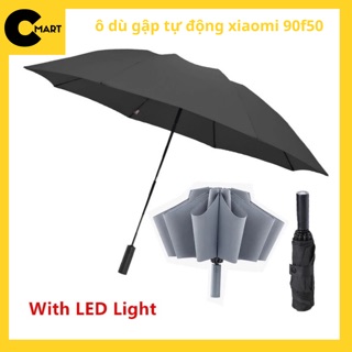 Ô dù tự động Xiaomi Mijja 90 F50 chống tia UV + đèn pin (Cmart)