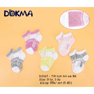Set 5 đôi tất lưới in hình Dokma
