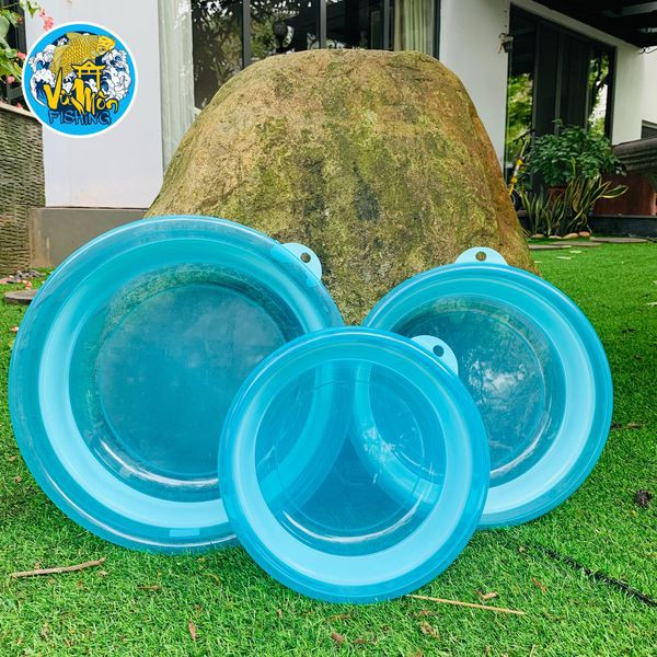 Chậu gấp câu cá pha mồi Silicon chống dính nhiều size - Vũ Môn Fishing