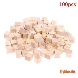Bay❀Bộ 100 Khối Gỗ Vuông Trơn Chưa Hoàn Thành Dùng Làm Đồ Gỗ DIY