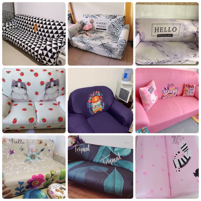 Vải bọc sofa hoạt tiết cute đáng yêu màu sắc tươi sáng trag trí nhà cửa