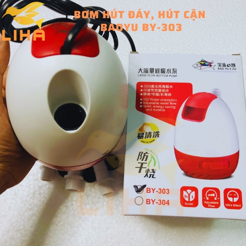 Máy Bơm Hút Cặn Baoyu BY-303 (30W-2000L/H-2M) - Bơm Hút Đáy Hồ Cá