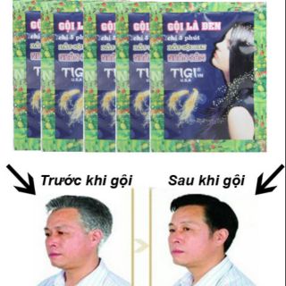 Dầu gội là đen thảo dược nhân sâm (10 gói 23ml/gói)