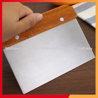 [Freeship] Dao cắt bột inox cao cấp cán gỗ - MaBaker