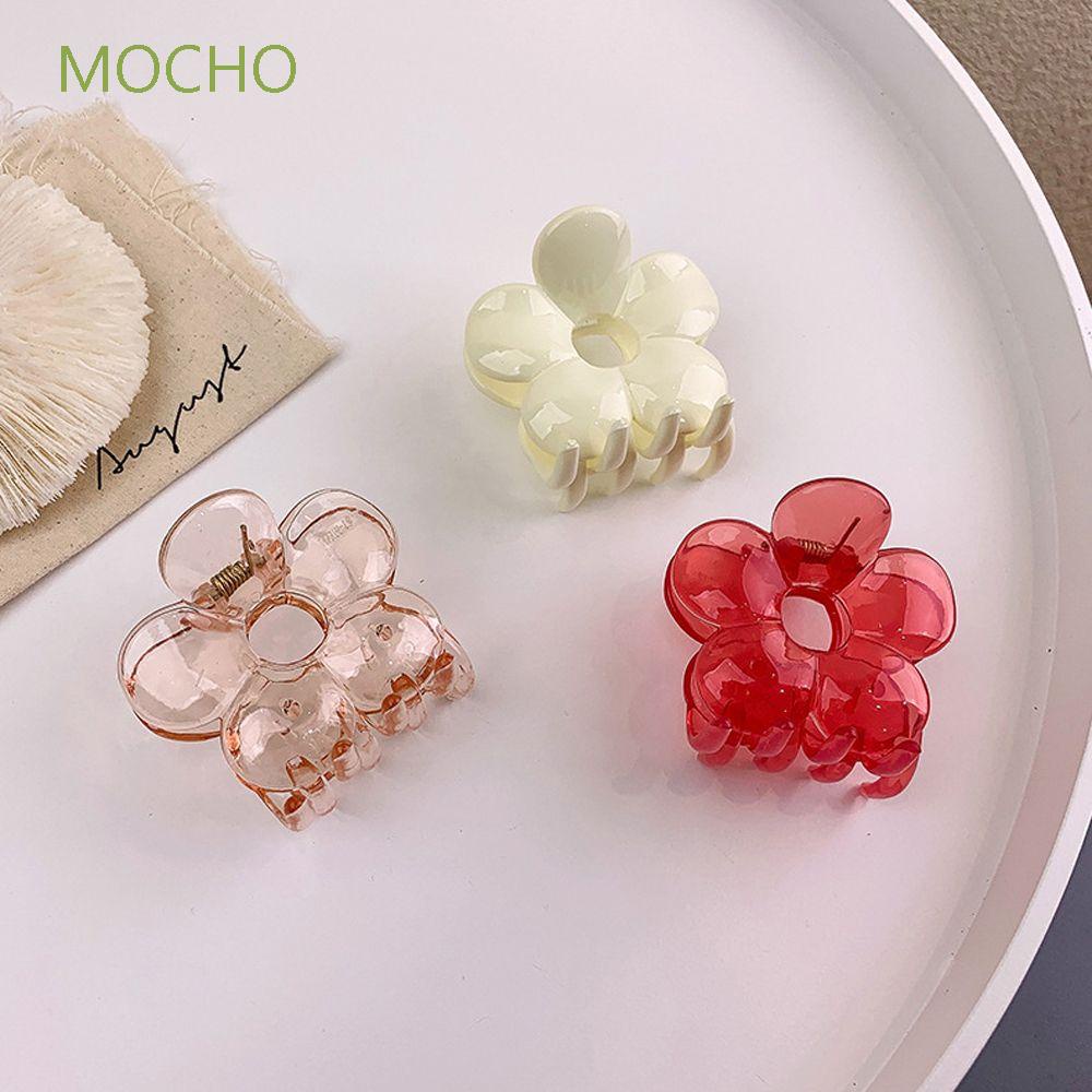 Kẹp Tóc Trong Suốt Họa Tiết Hoa Thanh Lịch Ngọt Ngào Cho Nữ Giá Đỡ