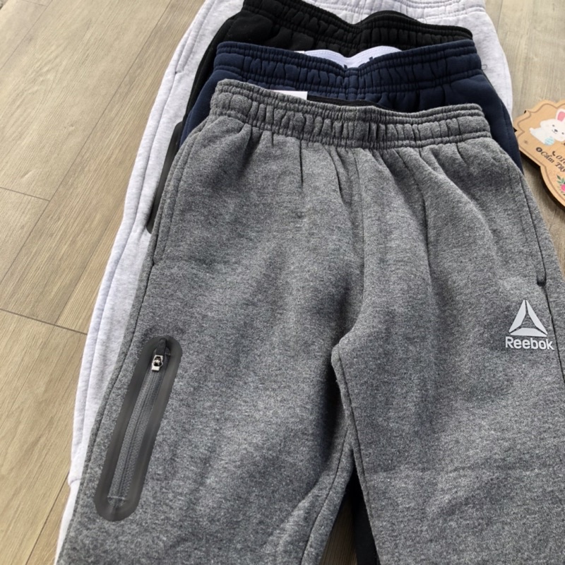 Quần jogger nỉ bông bé trai Reebok xuất xịn dày ấm