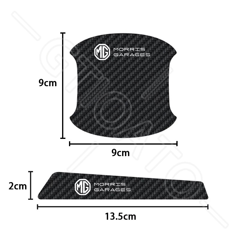 GTIOATO Bộ Bảo Vệ Tay Nắm Cửa ô Tô Sợi Carbon Bộ Bảo Vệ Bát Cửa Gương Hậu Xe HơI MiếNg DáN ChốNg XưỚC Phụ KiệN Ô Tô Cho MG ZS MG5 HS MG6 RX5