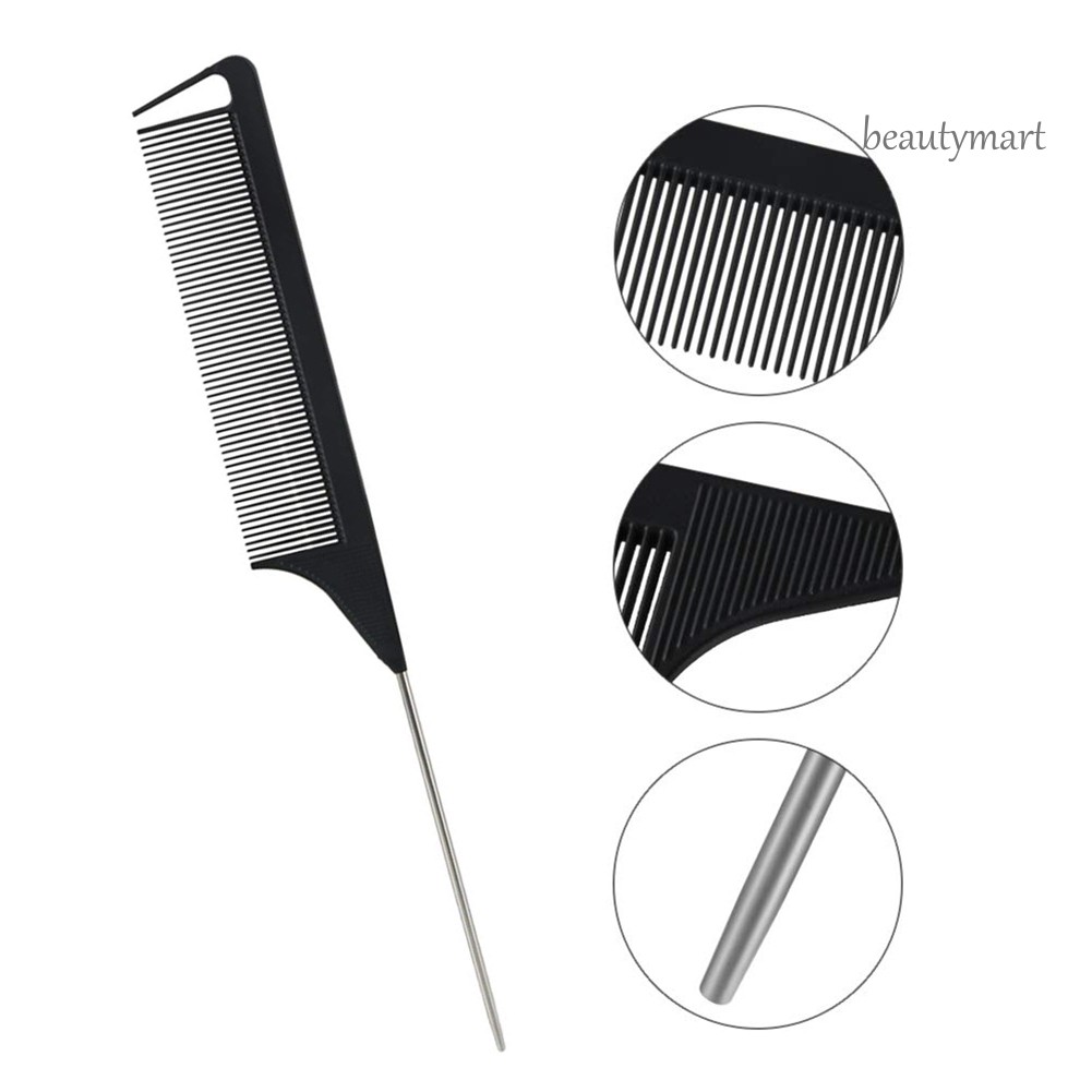 [Hàng mới về] Lược chải tóc răng mật độ cao chống tĩnh điện có đuôi nhọn dài tiện lợi dành cho tiệm cắt tóc MF