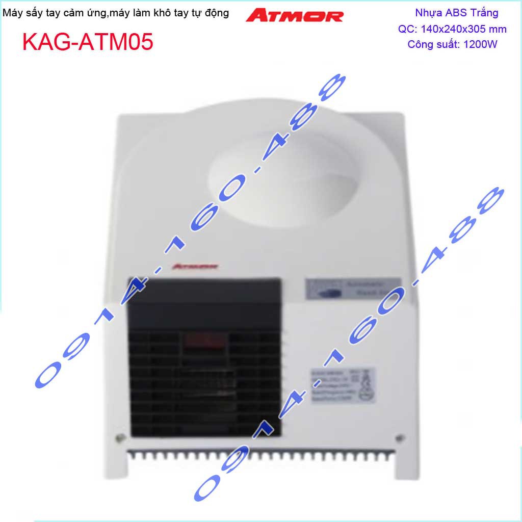 Máy sấy tay cảm ứng Atmor KAG-ATM05, máy sấy tay tự động khô nhanh sử dụng tốt siêu bền