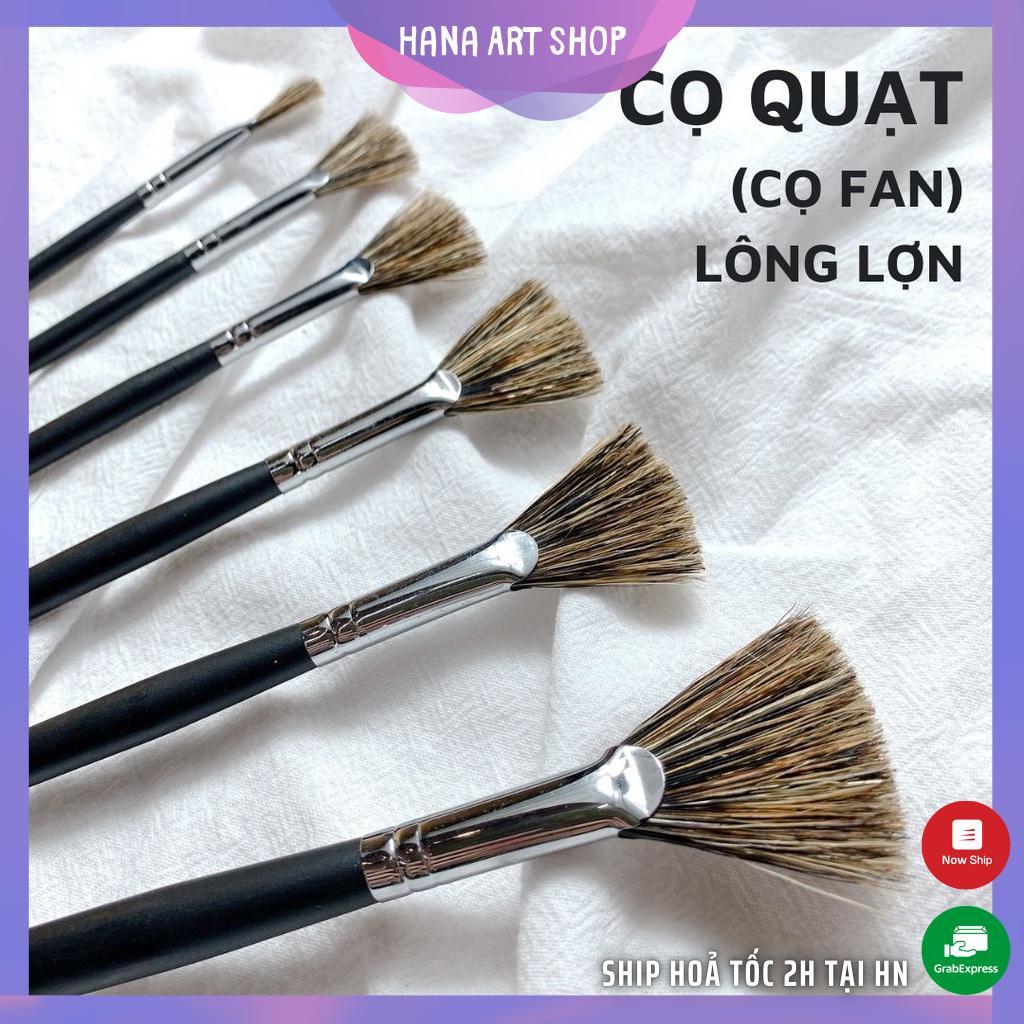Cọ quạt - Cọ Fan Lông Lợn Matisse Thân Đen - Cọ Vẽ Lông Thú Cán Dài - Fan Brush