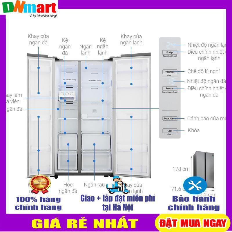 Tủ lạnh Samsung side by side RS62R5001M9/SV