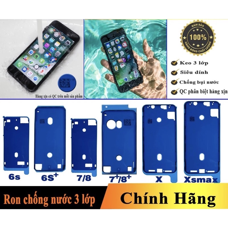 Ron chống nước iPhone các loại. Keo 3 lớp siêu dính