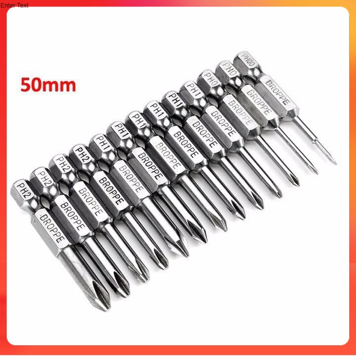 Bộ 12 mũi vặn vít chữ thập 50mm hàng cao cấp