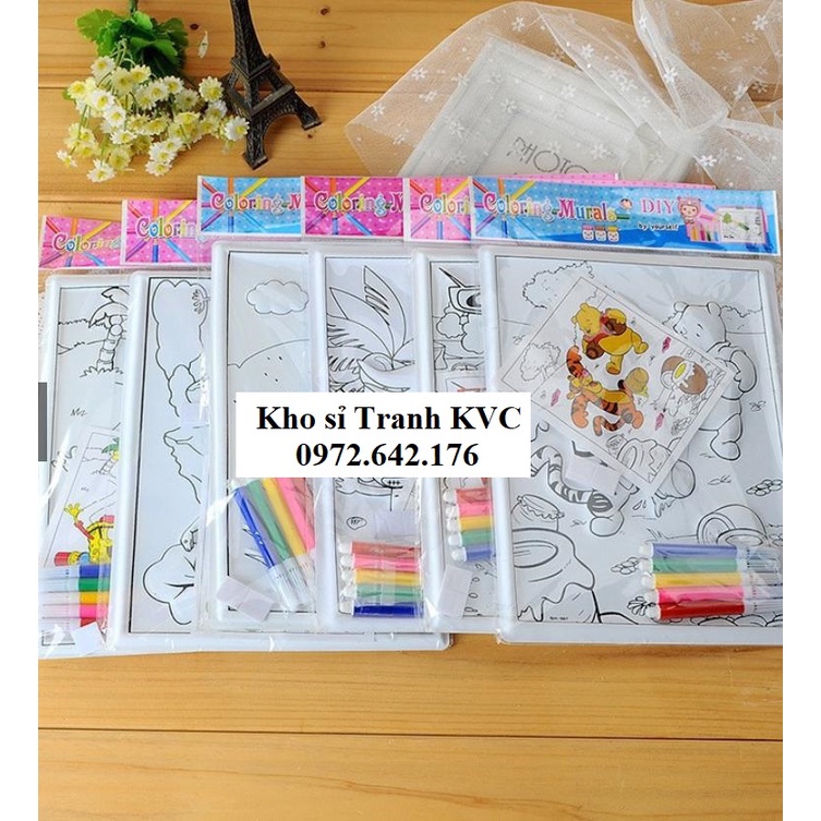 Tranh nhựa 3D tô màu cho bé