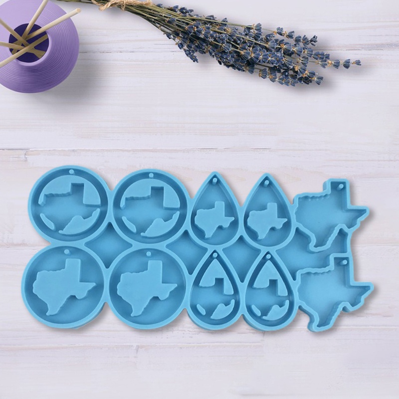 Khuôn Silicone Làm Bông Tai Nhựa Epoxy DIY
