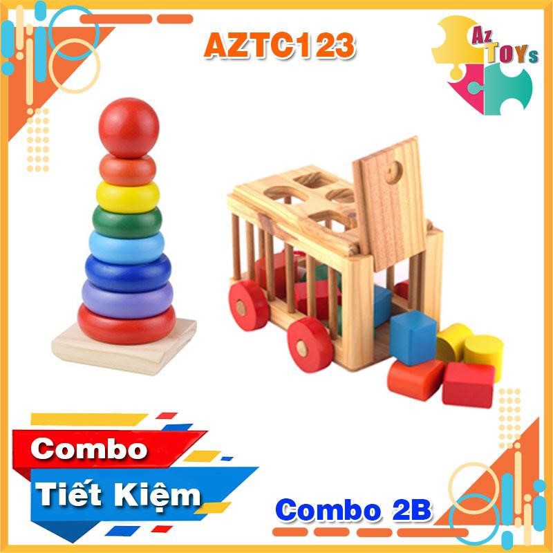 [DEAL SỐC] Combo Đồ Chơi Gỗ Phát Triển Tư Duy, Kỹ Năng Cho Bé - AZTC123