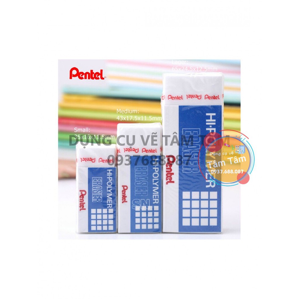 [ TÂM TÂM ]-Gôm Pentel, gôm Hipolymer ZEH10- [Shop đóng gói đơn hàng từ 3-4 ngày]