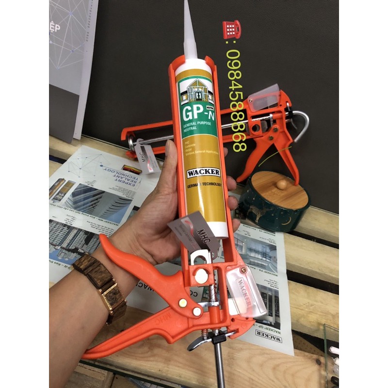 Súng bơm Keo Silicone Hàn Quốc MHC tự ngắt nhập khẩu Chính Hãng