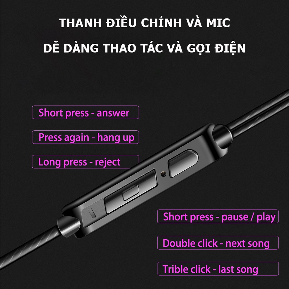 Tai nghe có dây nhét tai gaming chính hãng chống ồn tốt âm thanh HiFi 8D chơi game ngon QKZ- AK6