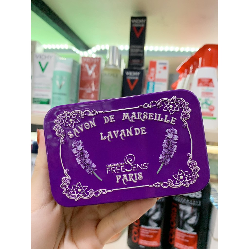 Bánh xà phòng dưỡng ẩm Savon De Marseille 100g nội địa Pháp