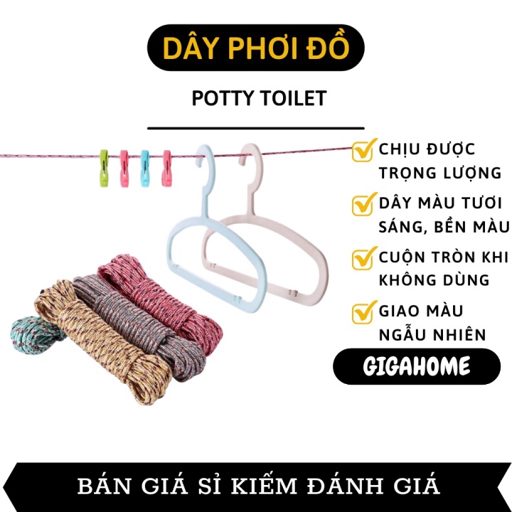 Dây phơi quần áo   GIÁ VỐN]   Dây dù phơi quàn áo 10m chắc chắn, chịu được trọng lượng lớn, phơi được nhiều quần áo 53