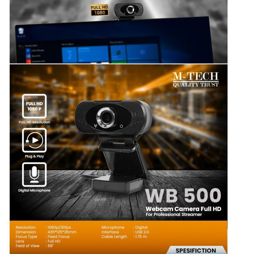 Webcam HD1080P WB-500 Kèm Mic Và Dây Buộc | BigBuy360 - bigbuy360.vn