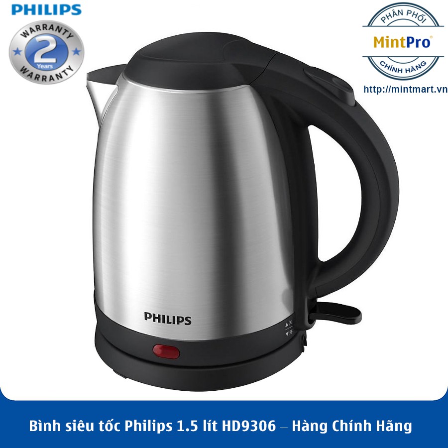 Bình siêu tốc Philips 1.5 lít HD9306 – Hàng Chính Hãng – Bảo Hành 2 Năm Toàn Quốc