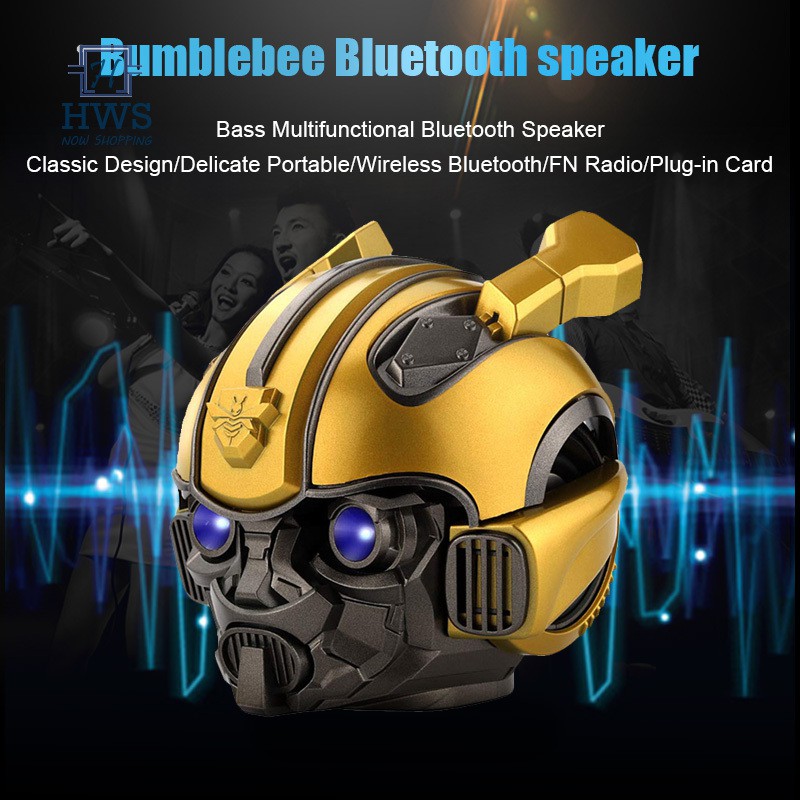 Loa Bluetooth Thông Minh Hình Nón Bảo Hiểm Bumblebee