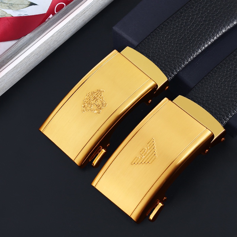 Thắt lưng nam cao cấp-3 lớp-khóa CÀI L50551  - DA THẬT-BH 24 tháng