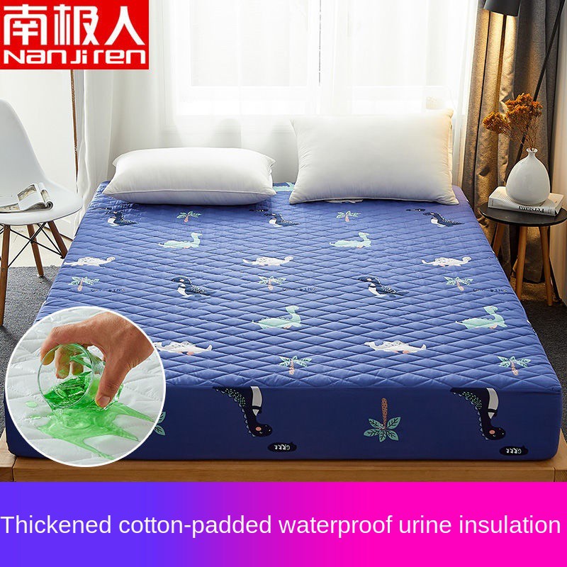 Vỏ Bọc Đệm Tã Lót Cổ Bằng Cotton Dày Dặn Chống Thấm Nước Có Nắp Bảo Vệ Cho Người Già