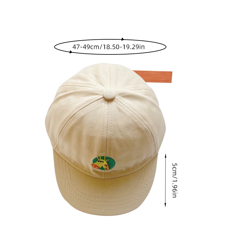 Mũ lưỡi trai vải cotton thêu họa tiết hoạt hình dễ thương thời trang mùa hè cho bé