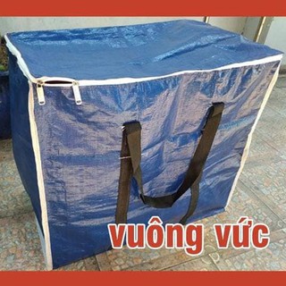 TÚI BẠT XANH DƯƠNG DÂY KÉO KHÓA 55 X 35 X 55