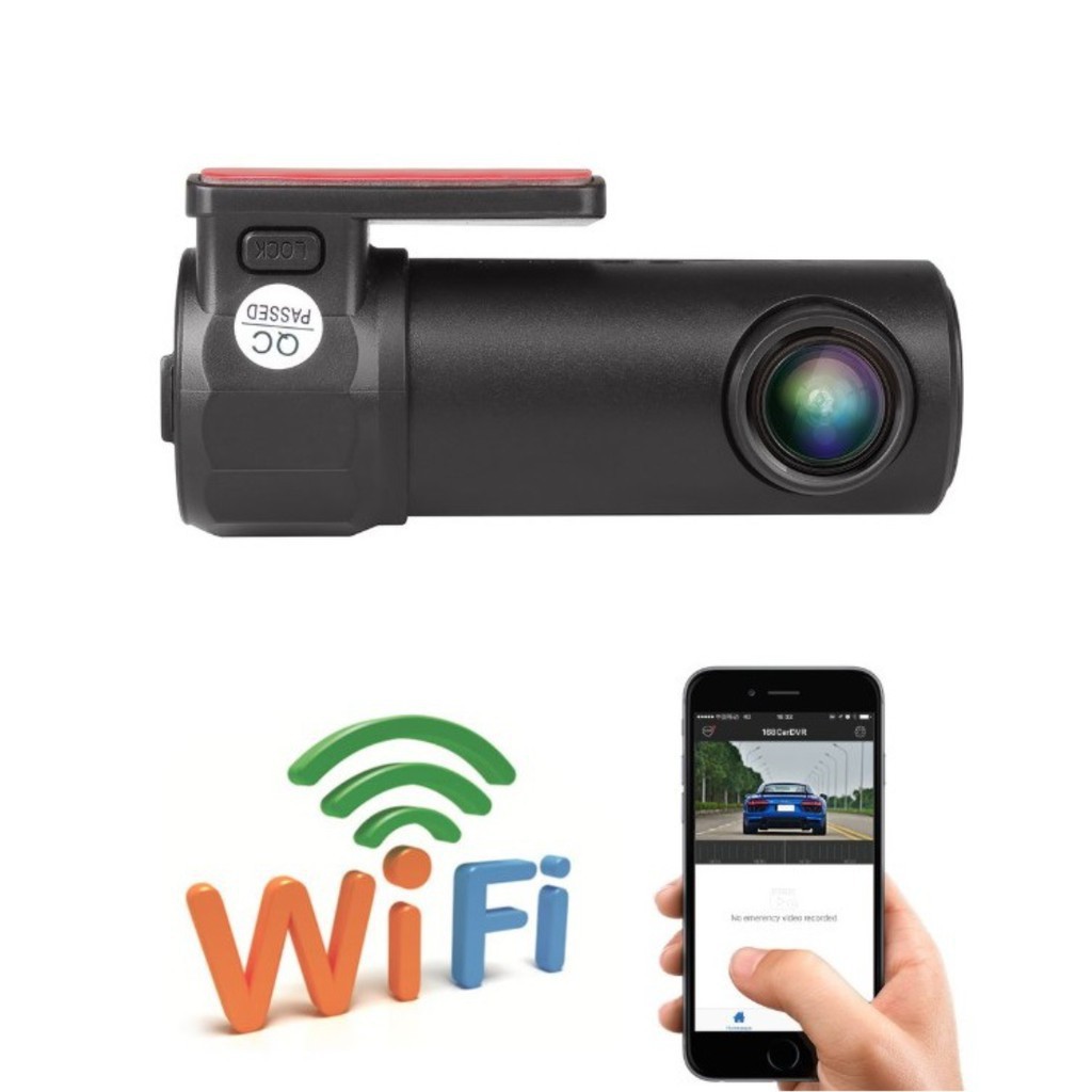 Camera hành trình ô tô Xoay 360 độ - Góc Quay 170 độ điều khiển qua WIFI