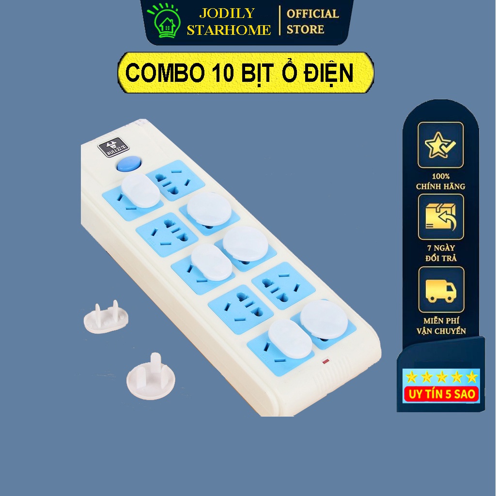 Combo 10 Nút Bịt Ổ Điện An Toàn Cho Bé Jodily StarHome