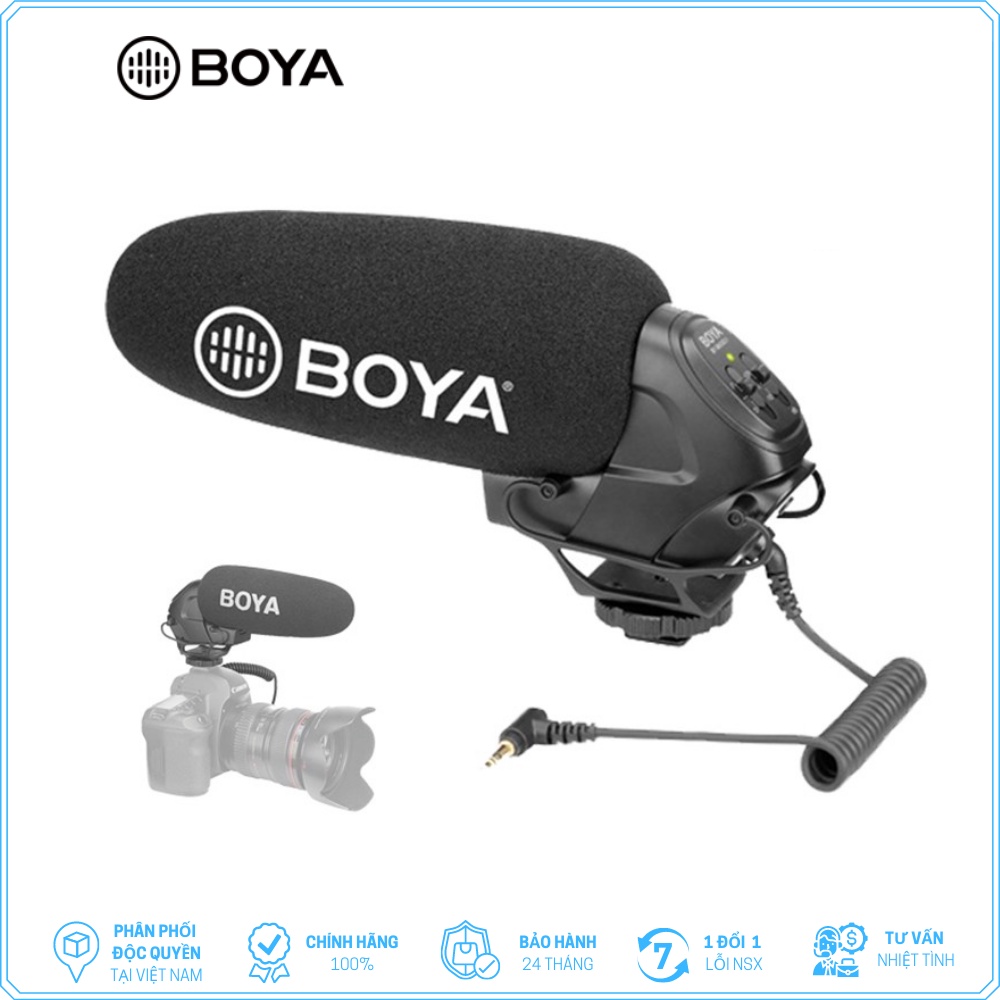 BOYA BY-BM3031 - Hàng Chính Hãng - Mic thu âm cổng 3.5mm dành cho Máy ảnh