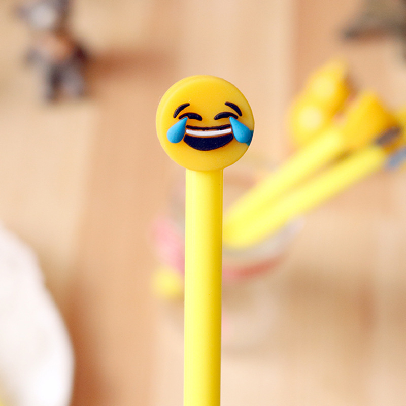 Bút gel đen cute nước đen hình dễ thương cao cấp giá rẻ viết đẹp hình Mặt Cười EMOJI Độc Đáo NATO BB02