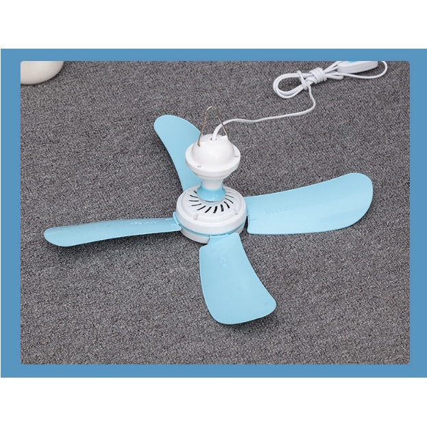 Quạt trần mini 4 cánh cỡ to treo màn tiện dụng sải cánh 25cm, siêu bền, siêu tiết kiệm điện, tháo lắp dễ dàng