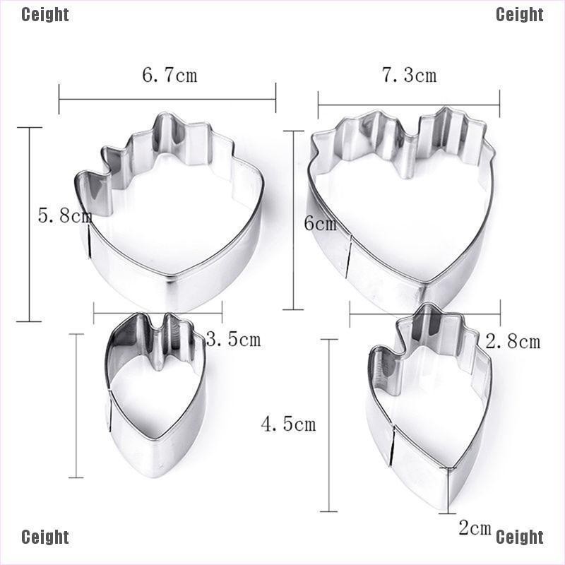 Set 4 Khuôn Cắt Kẹo Mềm Trang Trí Bánh Hình Hoa Mẫu Đơn