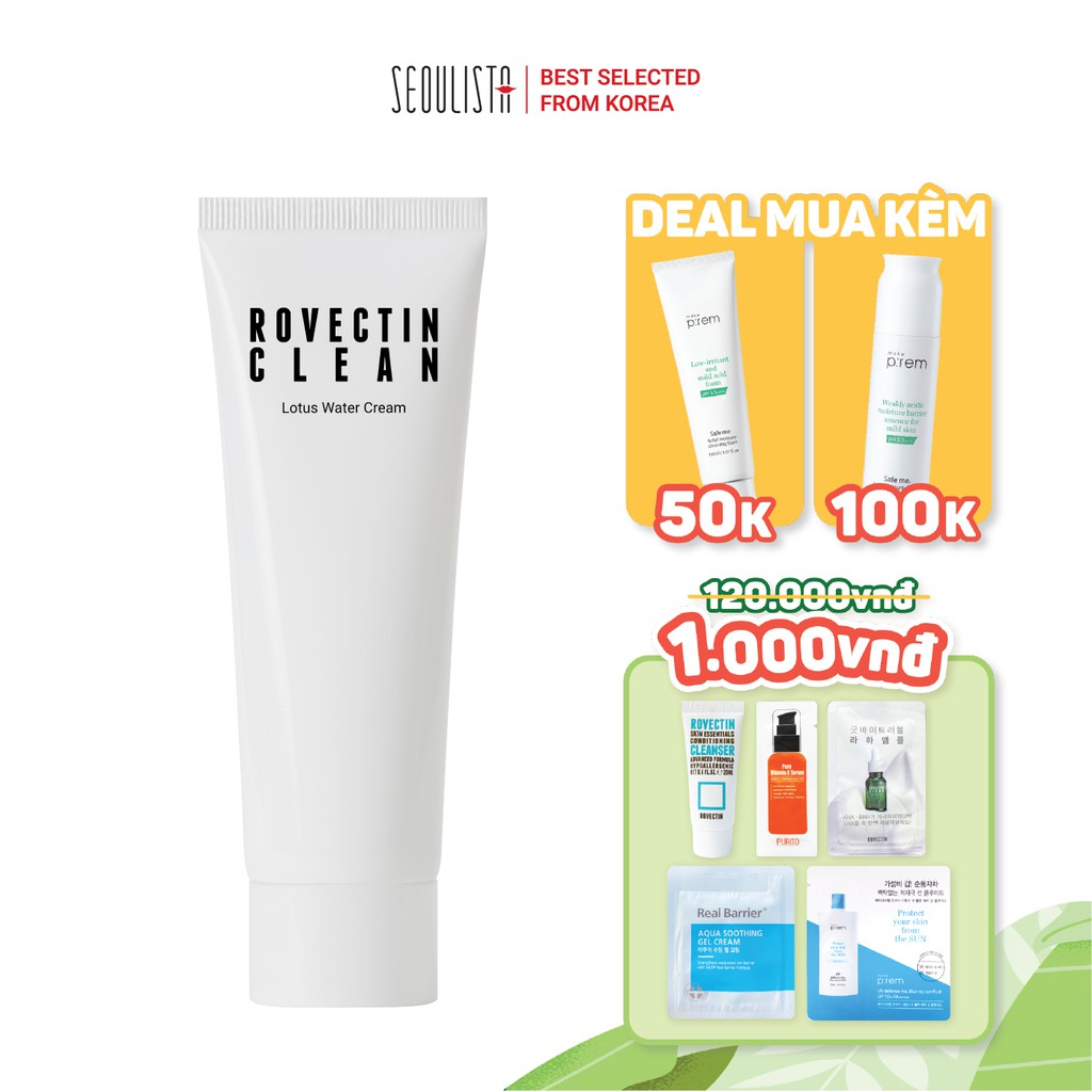 Kem dưỡng hóa sen trẻ hóa da ROVECTIN Clean Lotus Water Cream