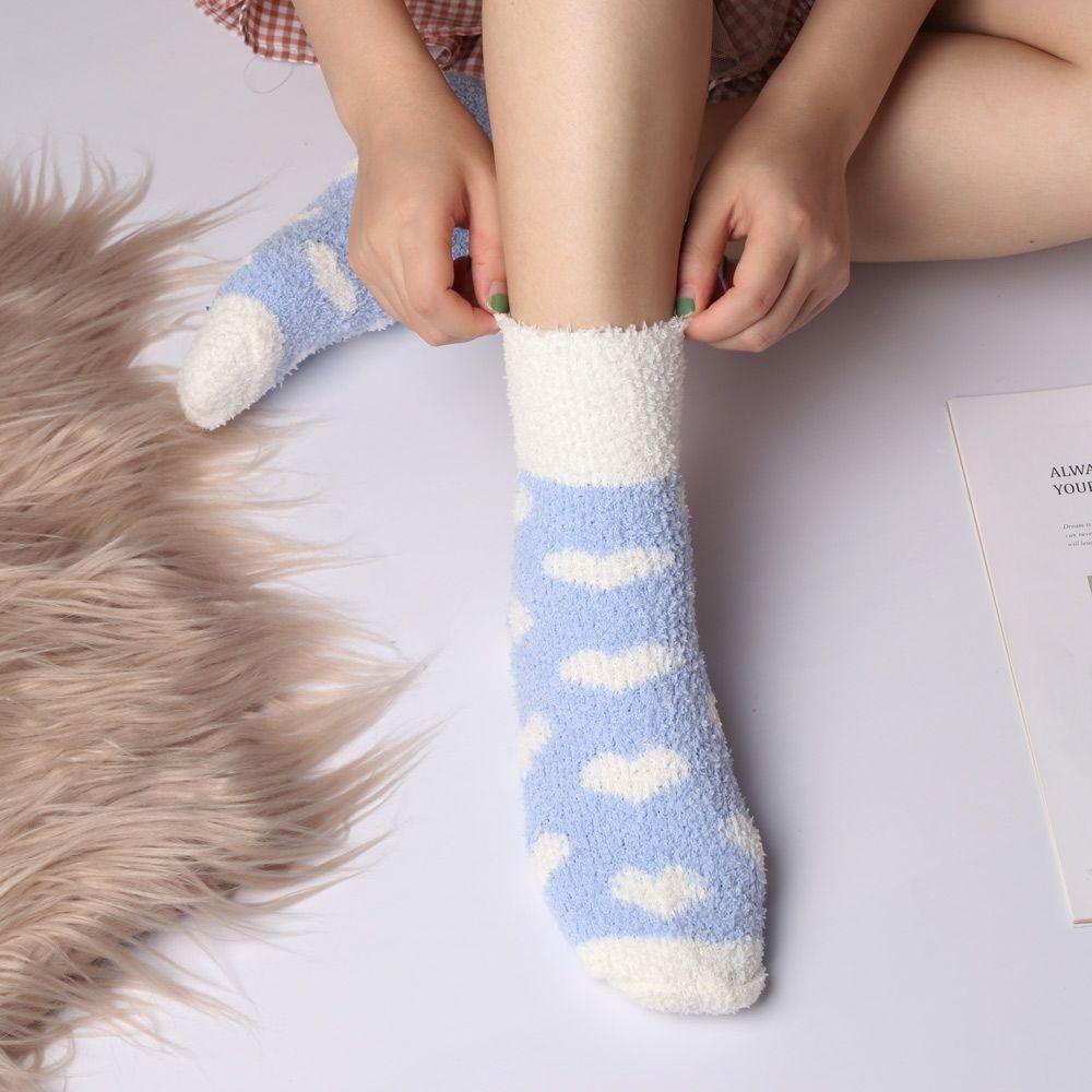 BSUNS Vớ Ngủ Vải Nhung San Hô Dày Mềm Mại Dễ Thương