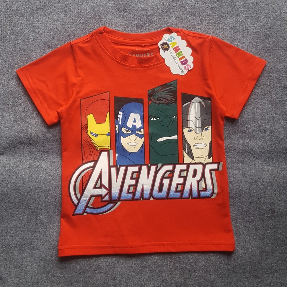 Áo thun siêu nhân Avengers cho bé trai