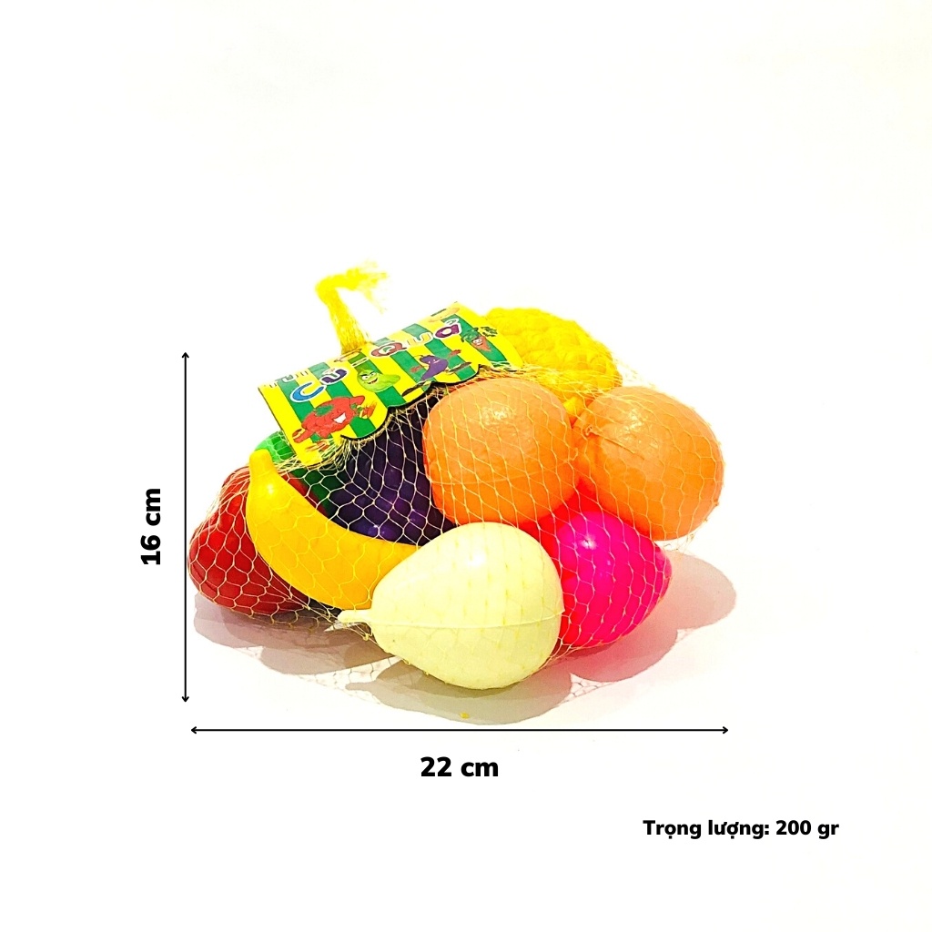 Túi trái cây bằng nhựa đồ chơi mầm non thông tư 02