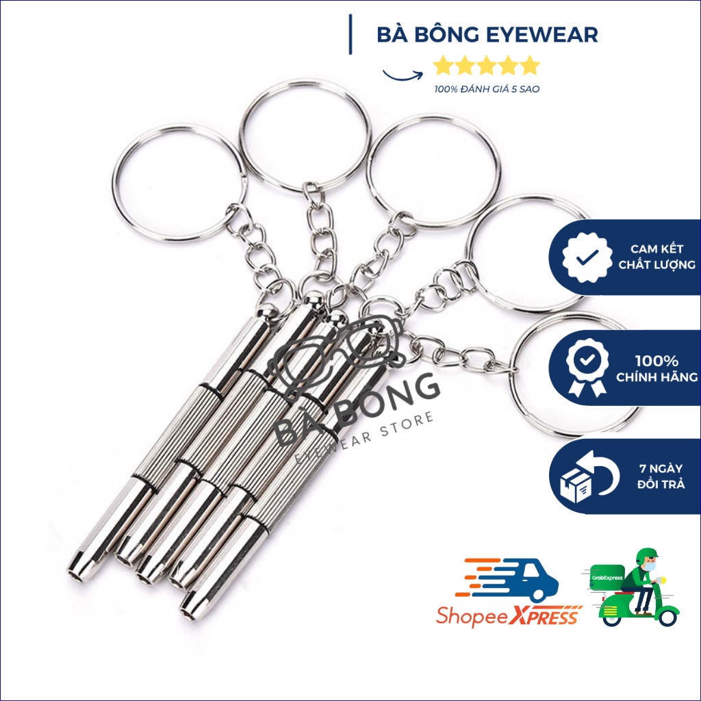 Vít mini móc khóa tua vít mini 3 trong 1 sửa chữa mắt kính, đồng hồ, điện thoại