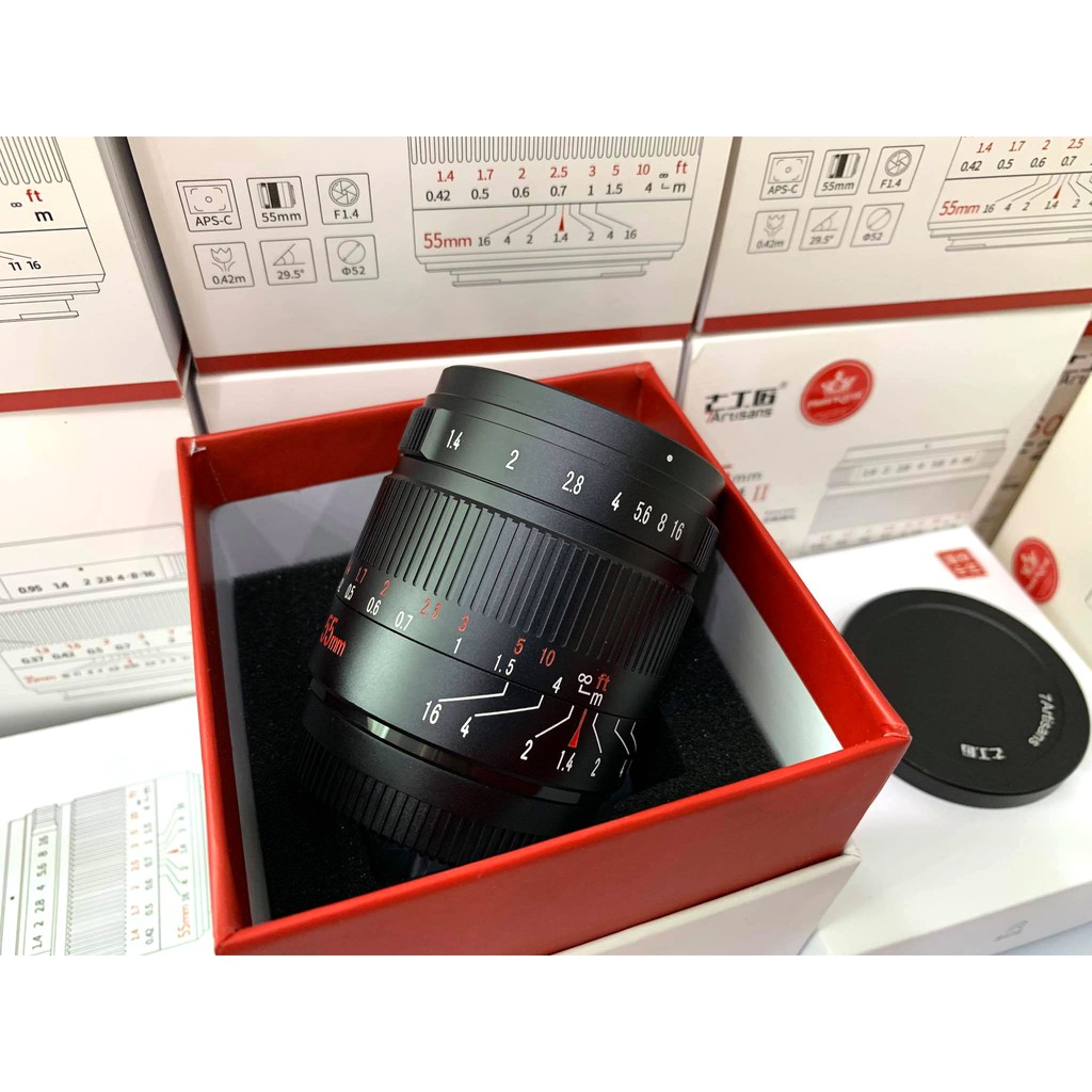 Ống kính MF 7Artisans 55mm f1.4 Mark II cho Sony E, Fujifilm X, Olympus M43, Canon EOS-M và Nikon Z