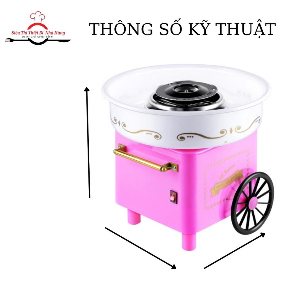 Máy làm kẹo bông gòn có bánh xe